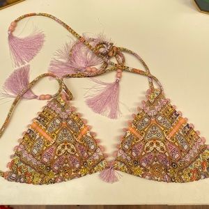 Brand NWT Paisley tassel bathing suit top